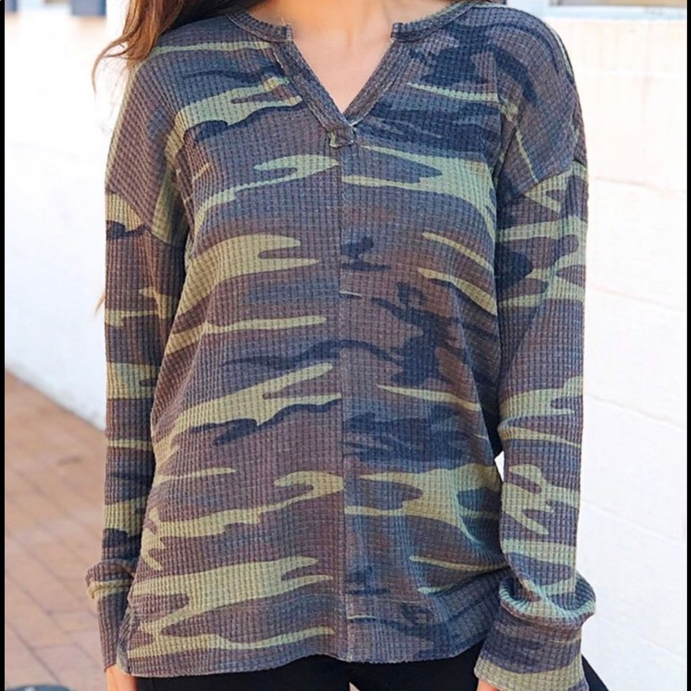 Z Supply camo sweater